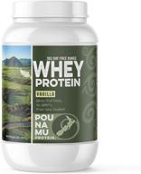 🥛 organic new zealand pounamu protein - vanilla flavor, grass fed whey protein. 365 day free range, non gmo. 2lb tub. logo