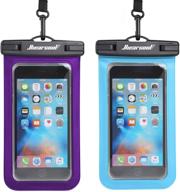 📱 2 pack universal waterproof phone pouch - compatible with iphone 12 pro, 11 pro max, xs max, xr, x, 8, 7, samsung galaxy s10/s9, google pixel 2, htc - ipx8 waterproof case, cellphone dry bag (up to 7.0 inches) logo