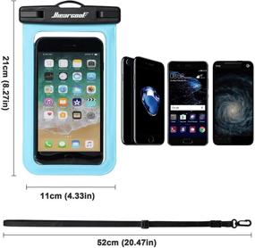 img 3 attached to 📱 2 Pack Universal Waterproof Phone Pouch - Compatible with iPhone 12 Pro, 11 Pro Max, XS Max, XR, X, 8, 7, Samsung Galaxy S10/S9, Google Pixel 2, HTC - IPX8 Waterproof Case, Cellphone Dry Bag (Up to 7.0 inches)