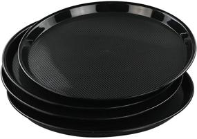 img 4 attached to 🍽️ Round Serving Trays by Ramddy, featuring the Black Design