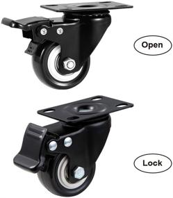 img 1 attached to 🔒 High-Quality ASHGOOB Locking Polyurethane Casters for Improved Mobility and Safety