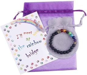 img 4 attached to 🌈 EASTDAMO Pet Memorial Gifts: Rainbow Bridge Bracelet for Beloved Dog and Cat - A Heartwarming Pet Sympathy Gift for Women, Men, and Kids to Remember Their Beloved Pets - A Beautiful 7 Chakra Bracelet