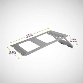 img 3 attached to Philips DLK0100M/37: Ультратонкая портативная подставка для ноутбука для работы из дома и в пути, вентилируемый алюминиевый дизайн, противоскользящая и экономящая пространство структура, эргономичное крепление для ноутбука.