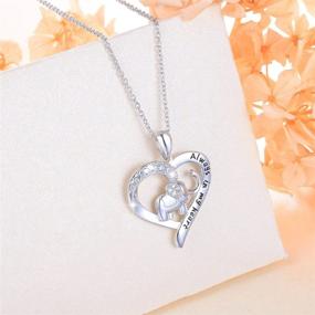 img 2 attached to 🐘 Серебряное ожерелье S925 с счастливым слоном и сердцем для женщин, дочерей и подруг.