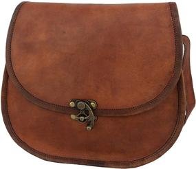img 2 attached to Leather Vintage Crossbody Messenger Satchel