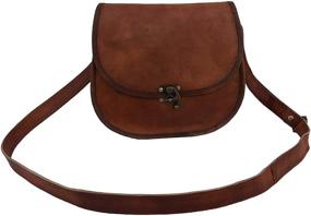 img 3 attached to Leather Vintage Crossbody Messenger Satchel