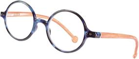 img 2 attached to 👓 Retro Round Blue Light Blocking Glasses: Women's Reading Glasses & Men's Readers