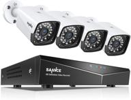 🎥 sannce 4ch 1080p full hd security camera system with 4pcs 1920tvl outdoor cctv cameras, easy poe installation, plug & play network video surveillance system-no hdd logo