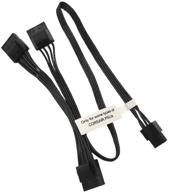 🔌 comeap 6 pin в 3x 4 pin molex кабель питания жесткого диска: совместим с выбранными модульными блоками питания corsair - 20 дюймов (50 см) логотип