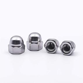 img 2 attached to 🔩 Pack of 50 Dome Head Hex Cap Nuts, 8# 32 Acorn, 304 Stainless Steel 18-8, Plain Finish