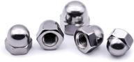 🔩 pack of 50 dome head hex cap nuts, 8# 32 acorn, 304 stainless steel 18-8, plain finish logo