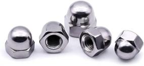 img 4 attached to 🔩 Pack of 50 Dome Head Hex Cap Nuts, 8# 32 Acorn, 304 Stainless Steel 18-8, Plain Finish