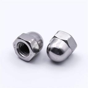 img 3 attached to 🔩 Pack of 50 Dome Head Hex Cap Nuts, 8# 32 Acorn, 304 Stainless Steel 18-8, Plain Finish
