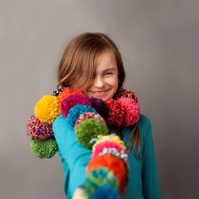 img 1 attached to Pom Pom Maker: 4 Sizes Creative Fluff Ball Weaver Craft Tool Set for Kids and Adults (4-Pack)