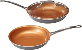 img 3 attached to Get the Ultimate Gotham Steel 12 Piece Copper Kitchen Set with Non-Stick Ti-Cerama Copper Coating by Chef Daniel Green – Complete with Skillets, Fry Pans, and Stock Pots!