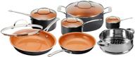 get the ultimate gotham steel 12 piece copper kitchen set with non-stick ti-cerama copper coating by chef daniel green – complete with skillets, fry pans, and stock pots! logo