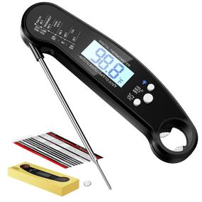 img 4 attached to Jandays Waterproof Digital Cooking Thermometer - Fast, Accurate & LCD Backlit - Ideal for BBQ, Indoor & Outdoor Cooking, Grill, Kitchen, Milk & Turkey - Black