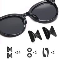 👓 igeyzoe eyeglasses nose pads: 24 pairs adhesive silicone anti-slip nosepads for eyewear + 4 pairs earglasses ear retainer logo