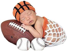 img 2 attached to Newborn Photography Basketball Crochet Costume