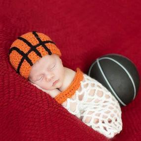 img 1 attached to Newborn Photography Basketball Crochet Costume