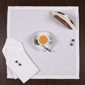img 3 attached to Салфетки Hausattire с декоративной строчкой, украшенной краями