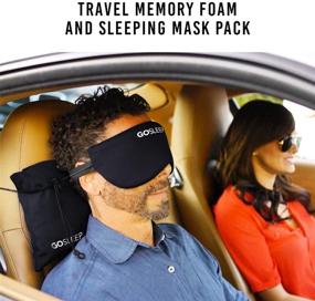 img 3 attached to 🌙 GOSLEEP Travel Pillow - Black Sleep Mask and Memory Foam Pillow for Uninterrupted Sleep While Traveling by Road and Air
