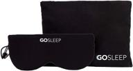 🌙 путешественническая подушка gosleep - чёрная маска для сна и подушка из памяти пены для беспрерывного сна во время путешествий по дороге и воздуху. логотип