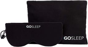 img 4 attached to 🌙 Путешественническая подушка GOSLEEP - чёрная маска для сна и подушка из памяти пены для беспрерывного сна во время путешествий по дороге и воздуху.