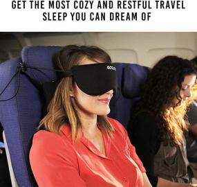 img 1 attached to 🌙 GOSLEEP Travel Pillow - Black Sleep Mask and Memory Foam Pillow for Uninterrupted Sleep While Traveling by Road and Air