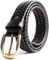 👔 genuine leather coffee braided men's accessories in belts by vanpeng logo