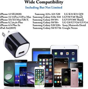 img 3 attached to 10-Pack Wall Adapter, UorMe 1A 5V Single Port Charger Power USB Plug Charging Cube Block Box for iPhone 12 SE (2020) 11 X 8 7 6S 6, Galaxy A21 Note20 A71 A51 A31 S10e S9 S8 Note 9 8 S7 Edge, G8