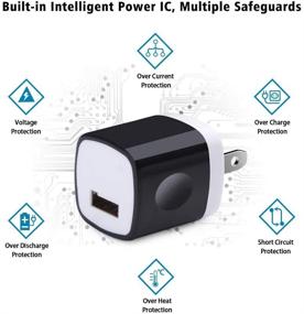 img 1 attached to 10-Pack Wall Adapter, UorMe 1A 5V Single Port Charger Power USB Plug Charging Cube Block Box for iPhone 12 SE (2020) 11 X 8 7 6S 6, Galaxy A21 Note20 A71 A51 A31 S10e S9 S8 Note 9 8 S7 Edge, G8