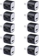 10-pack wall adapter, uorme 1a 5v single port charger power usb plug charging cube block box for iphone 12 se (2020) 11 x 8 7 6s 6, galaxy a21 note20 a71 a51 a31 s10e s9 s8 note 9 8 s7 edge, g8 logo