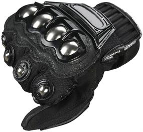 img 3 attached to 🧤 Premium Steel Reinforced Brass Knuckle Motorcycle Safety Gloves for Xtreme Powersports Racing