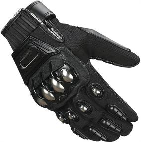 img 2 attached to 🧤 Premium Steel Reinforced Brass Knuckle Motorcycle Safety Gloves for Xtreme Powersports Racing