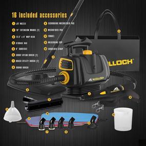 img 3 attached to 🧽 McCulloch MC1270 Portable Power Cleaner: Floor Mop, Variable Steaming, 16-Piece Accessory Set - All-Natural, Chemical-Free Cleaning (Black)