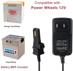 img 2 attached to 12V Charger for Fisher-Price Gray Battery Power Wheels and Orange Top Battery Supply Cord by HZPOWEN