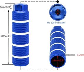 img 2 attached to 🚲 OUTLEYNY BMX Pegs Rear Axles Stunt Pegs, 3/8 inch - 26 Teeth Aluminum Alloy Bike Pegs with Anti-Skid Foot Pedals, 2Pcs