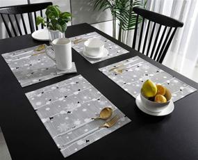 img 2 attached to ❄️ Gray Snowman Snowflake Decor Christmas Waterproof Mat