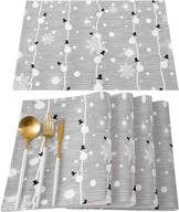 ❄️ gray snowman snowflake decor christmas waterproof mat logo