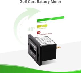 img 1 attached to 🔋 HUSUKU 48V LED Battery Indicator - 48 Volt Battery Meter Gauge for Golf Cart Club Car EZGO Yamaha with Digital Voltmeter