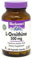 bluebonnet l ornithine vitamin capsules count sports nutrition in amino acids logo