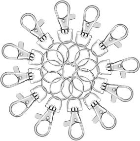 img 2 attached to SANNIX 60pcs Key Chain Clip Hooks with 🔑 Swivel Clasps, Lanyard Snap Hooks, and Split Key Rings