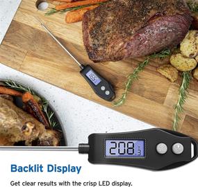 img 1 attached to 🌡️ Etekcity EMT100 Black Instant Read Meat Thermometer with 5" Probe