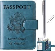 🛂 travel accessories: passport wallet with blocking technology for passport covers logo