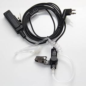 img 1 attached to Motorola Radio Security Door Supervisor 2 Pin Covert Acoustic Tube Earpiece Headset Mic - Enhanced SEO
