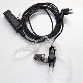 img 4 attached to Motorola Radio Security Door Supervisor 2 Pin Covert Acoustic Tube Earpiece Headset Mic - Enhanced SEO