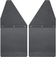 🚚 husky liners - kick back mud flaps 12-in wide -black top/white bottom suitable for silverado, f150, and ram trucks logo