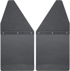 img 4 attached to 🚚 Husky Liners - Kick Back Mud Flaps 12-IN Wide -Black Top/White Bottom Suitable for Silverado, F150, and Ram Trucks
