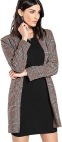 img 2 attached to 👚 SheIn Women's Collar Sleeve Outerwear - Clothing and Suiting Blazers for Women